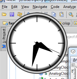 Analog Clock with desktop in background