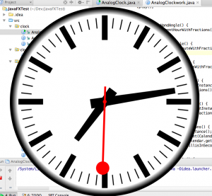 Screenshot of the analog clock