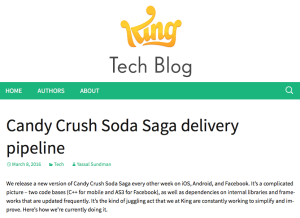 Screen shot King tech blog